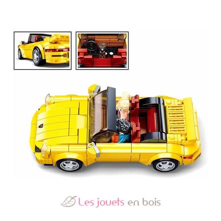 Model Bricks - German sports car yellow SL-M38-B1097 Sluban 4