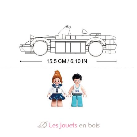 Model Bricks - MX5 Red sports Car SL-M38-B1128 Sluban 5