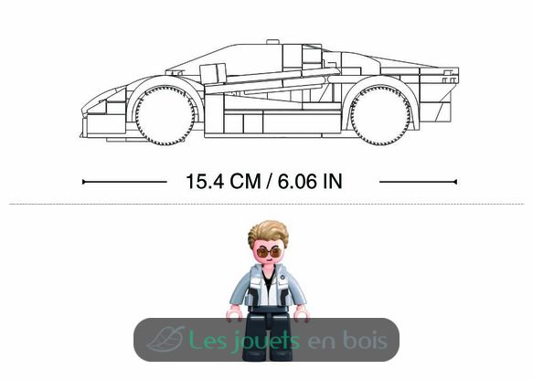 Model Bricks - Orange sports car SL-M38-B1127 Sluban 5