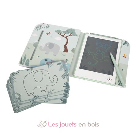 LCD colouring book with templates Safari LE12904 Small Foot company 1