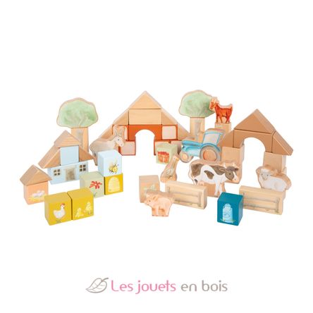 Wooden building blocks Farm LE12905 Small Foot company 1