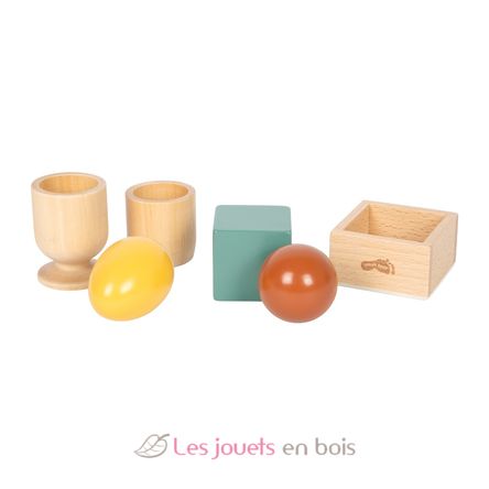 Montessori sorting game with ball, cube and egg LE12925 Small Foot company 3