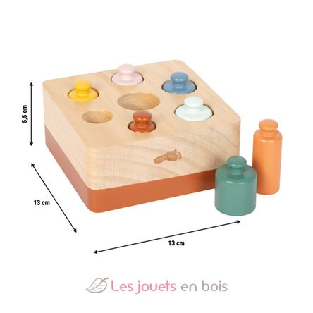 Montessori insertion game with cylinders LE12932 Small Foot company 6