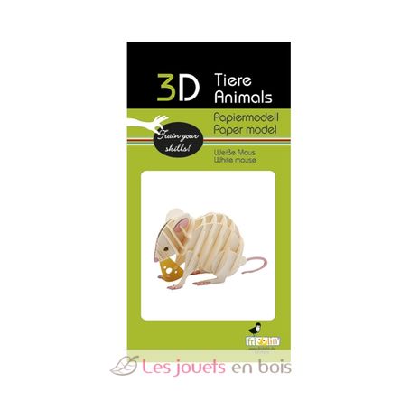 3D Paper model - White mouse FRI-11689 Fridolin 2