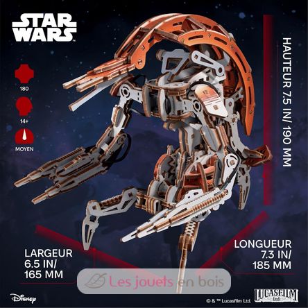 Droideka Star Wars, 3D model kit U70275 Ugears 3