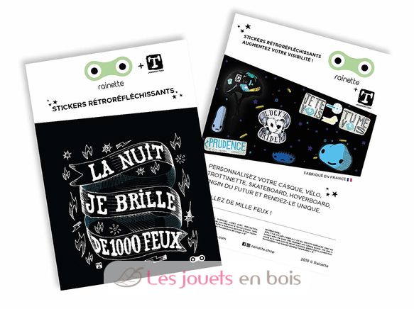 Stickers La nuit je brille de 1000 feux RA-STI-FEUX Rainette 1