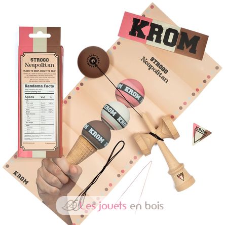 Krom Kendama Strogo Neapolitan Chocolate KROM-STR-CHOCO KROM Kendama 3