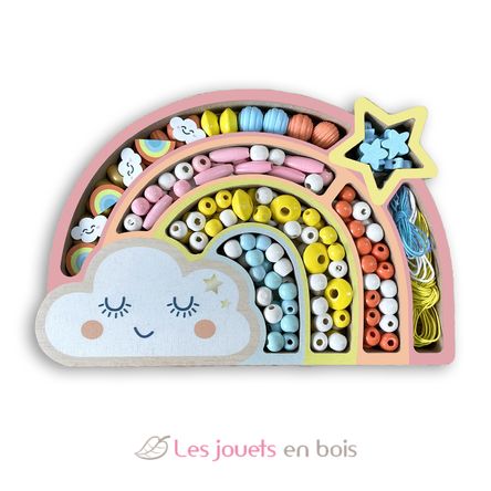 Rainbow box wooden beads SYCRE3283 Sycomore 1