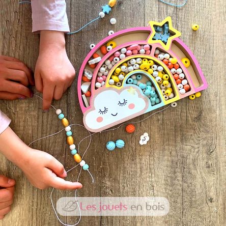 Rainbow box wooden beads SYCRE3283 Sycomore 4