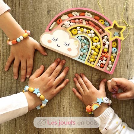 Rainbow box wooden beads SYCRE3283 Sycomore 5