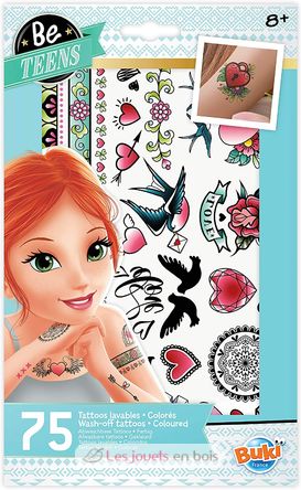 75 wash-off tattoos Colorful BUK-TA003 Buki France 2