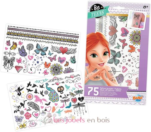 75 wash-off tattoos Glitter BUK-TA004 Buki France 1