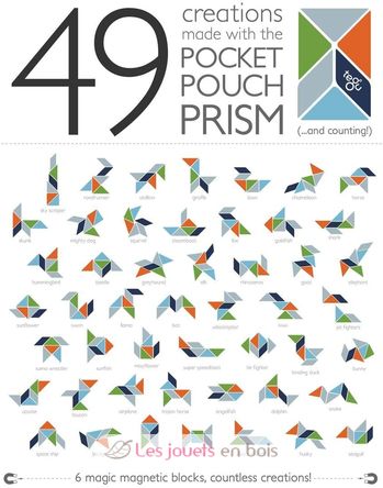 6-Pieces Prism Pocket Pouch Natural TG-P-11-044 Tegu 3