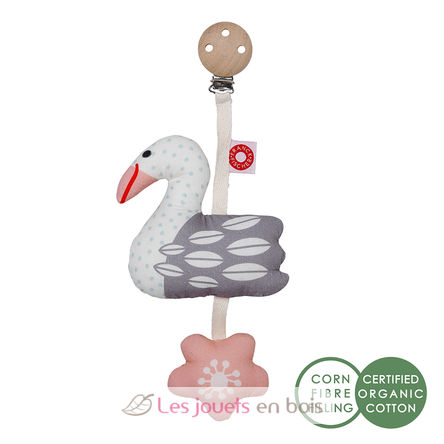 Tinka light swan clip rattle FF119-001-061 Franck & Fischer 2