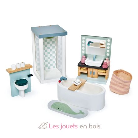 Bathroom furniture for dolls house TL8151 Tender Leaf Toys 1