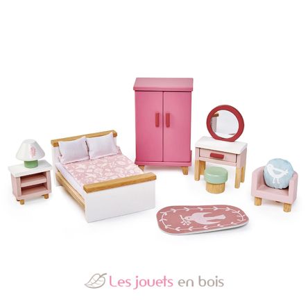 Bedroom furniture for dolls house TL8152 Tender Leaf Toys 1