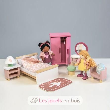 Bedroom furniture for dolls house TL8152 Tender Leaf Toys 4