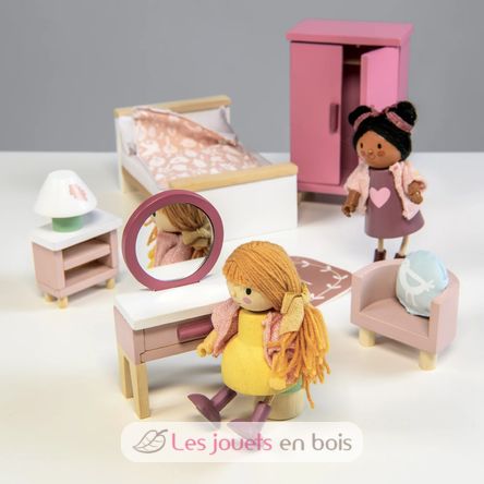 Bedroom furniture for dolls house TL8152 Tender Leaf Toys 5