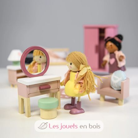 Bedroom furniture for dolls house TL8152 Tender Leaf Toys 7