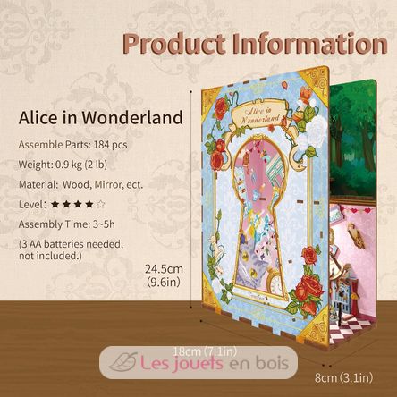 Book Nook Alice in Wonderland T-TQ128 Tonecheer 4