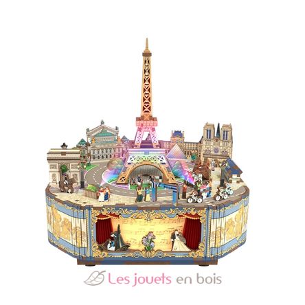 3D Puzzle Music Box Romantic Paris T-TQ036 Tonecheer 1