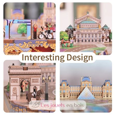 3D Puzzle Music Box Romantic Paris T-TQ036 Tonecheer 3