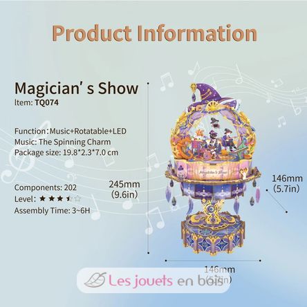 3D Puzzle Music Box Magician's Show T-TQ074 Tonecheer 5