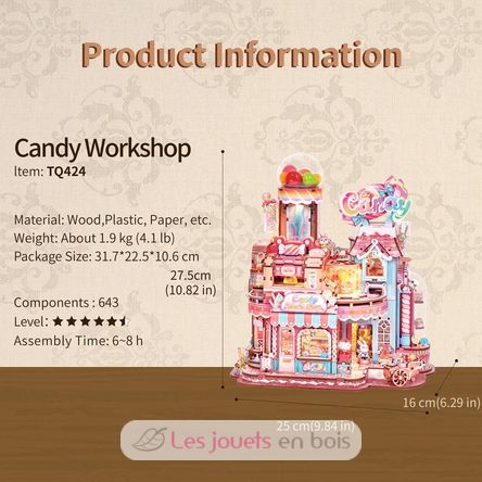 3D Puzzle Candy Workshop T-TQ424 Tonecheer 6