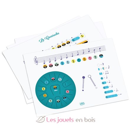 11-note metal tongue drum V8381 Vilac 2