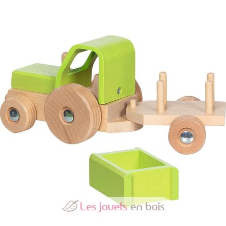 Tractor with trailor green GK55838 Goki 4