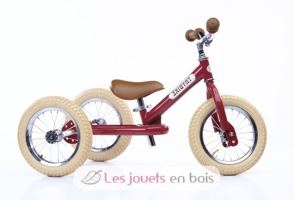 Trybike Steel Balance Bike 2 in 1 red Turn your bike into a trike
