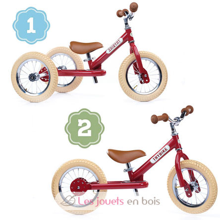 Trybike Steel Balance Bike 2-in-1 red TBS-3-VIN-RED Trybike 5