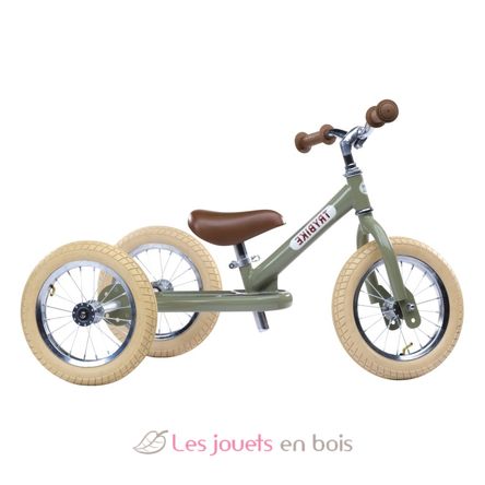 Trybike Steel Balance Bike 2 in 1 green Turn your bike into a trike
