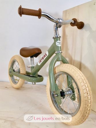 Trybike Steel Balance Bike 2 in 1 green Turn your bike into a trike