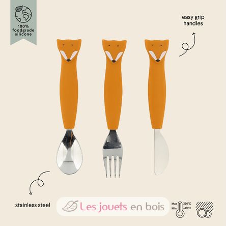 Silicone cutlery set 3-pack Mr Fox TX-96-448 Trixie 2
