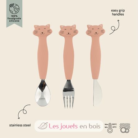 Silicone cutlery set 3-pack Mrs Cat TX-96-454 Trixie 3