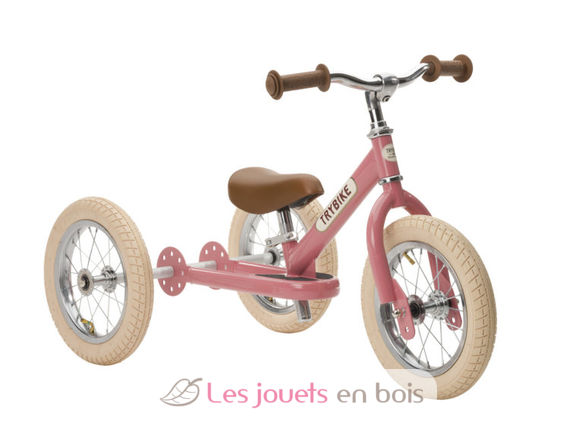 Trybike Steel Balance Bike 2 in 1 pink Turn your bike into a trike