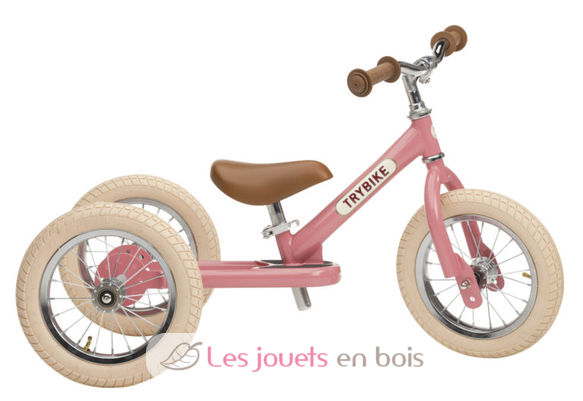 Trybike Steel Balance Bike 2-in-1 pink TBS-3-VIN-PINK Trybike 3
