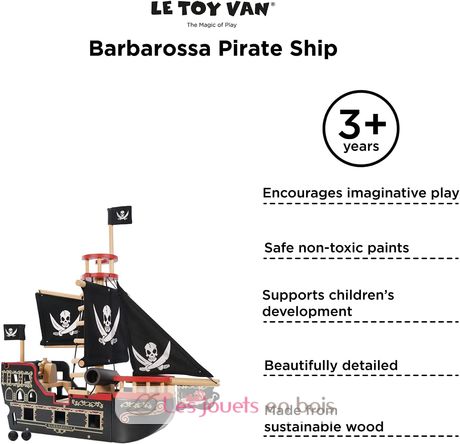 Barbarossa Pirate Ship LTV246-3113 Le Toy Van 7