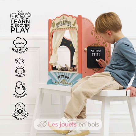 Tabletop Puppet Wooden Theatre TV351 Le Toy Van 5