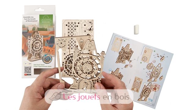 Old Clock Tower mechanical model kit U-70169 Ugears 7