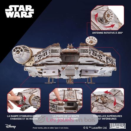 Millennium Falcon, 3D model kit U-70271 Ugears 5