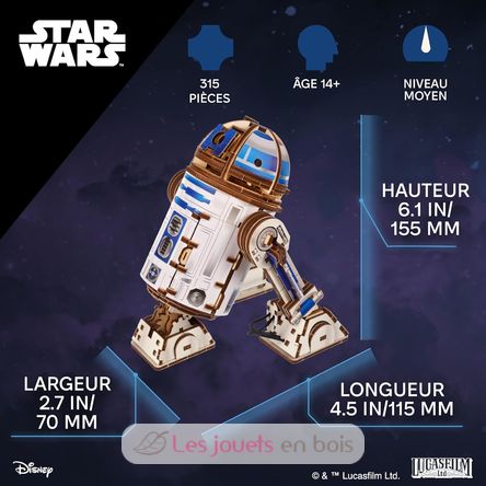 R2-D2 Star Wars, 3D model kit U-70272 Ugears 3