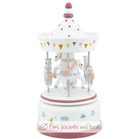 Musical Box Horse Carousel brick red UL4126 Ulysse 1