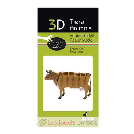 3D Paper model - brown cow FRI-11715 Fridolin 2