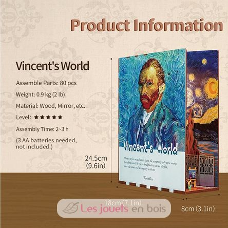 Book Nook Vincent's World T-TQ113 Tonecheer 5