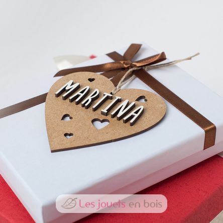 Customizable Heart Christmas Decoration natural wood VI-CR10 Vintiun 4