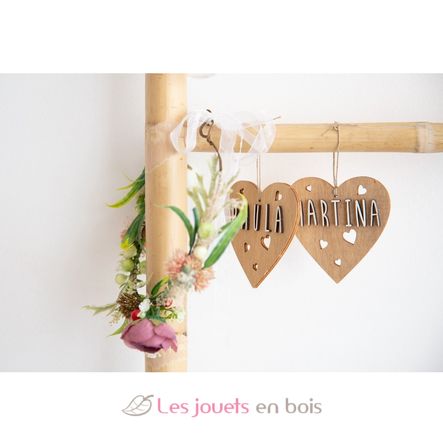 Customizable Heart Christmas Decoration natural wood VI-CR10 Vintiun 5