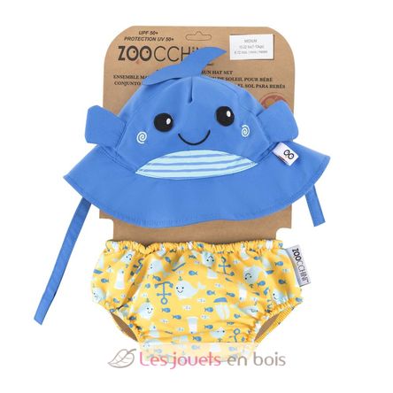 Whale swimsuit and hat set 6-12M EFK-122-010-026 Zoocchini 1
