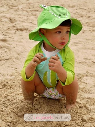 Crocodile swimsuit and hat set 12-24M EFK-122-010-021 Zoocchini 4